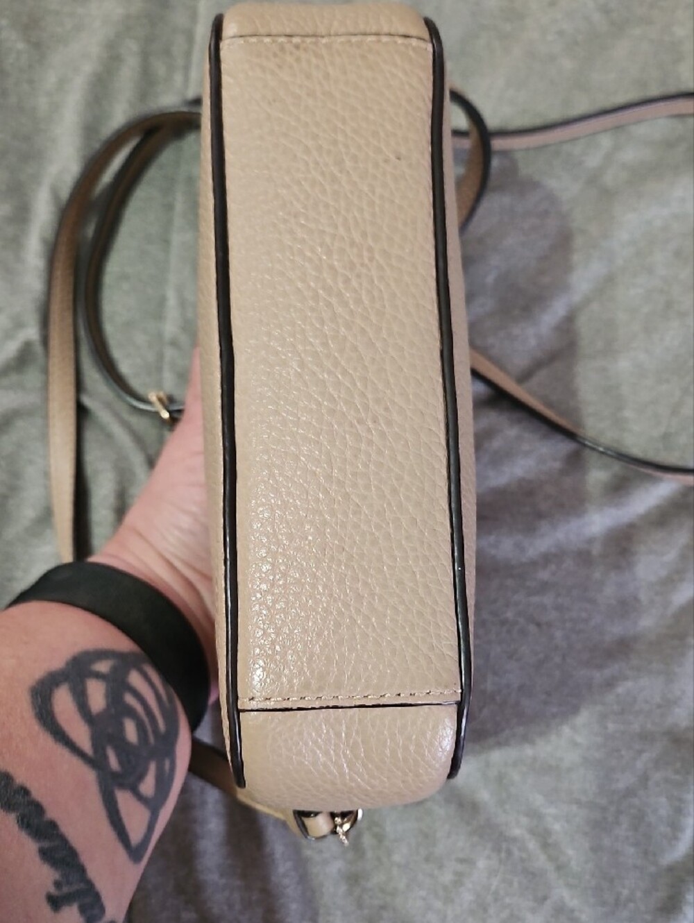 Coach Taupe Pebbled Leather Crossbody Bag NWOT - Picture 5 of 14